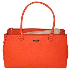 Kate Spade New York Wellesley Ostrich Martine in Flame Orange